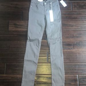 gray mid-rise skinny jeans